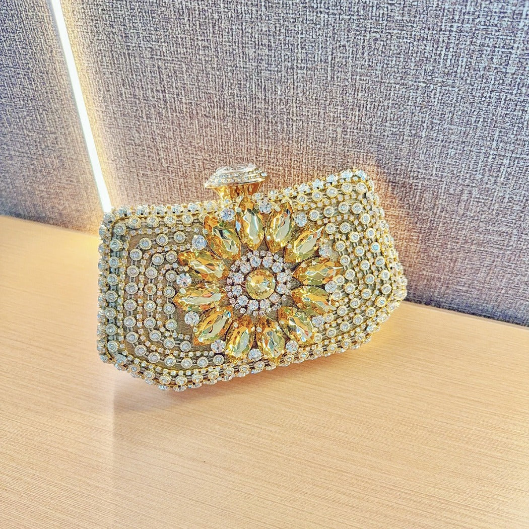 Women's Banquet Full Diamond Clutch Rhinestone Cheongsam Dinner Evening Bags