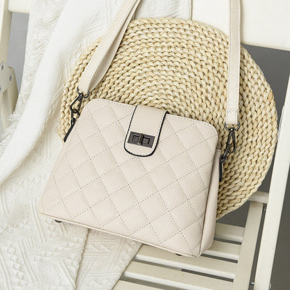 Women's Genuine Leather Large Capacity Fashion Diamond Crossbody Bags