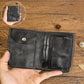 Men's Distressed Vegetable Tanning Leather Washed Simple Men's Wallets