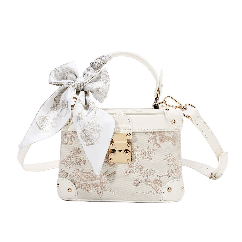 Chinese Embroidery Box High Sense Contrast Small Square Bags