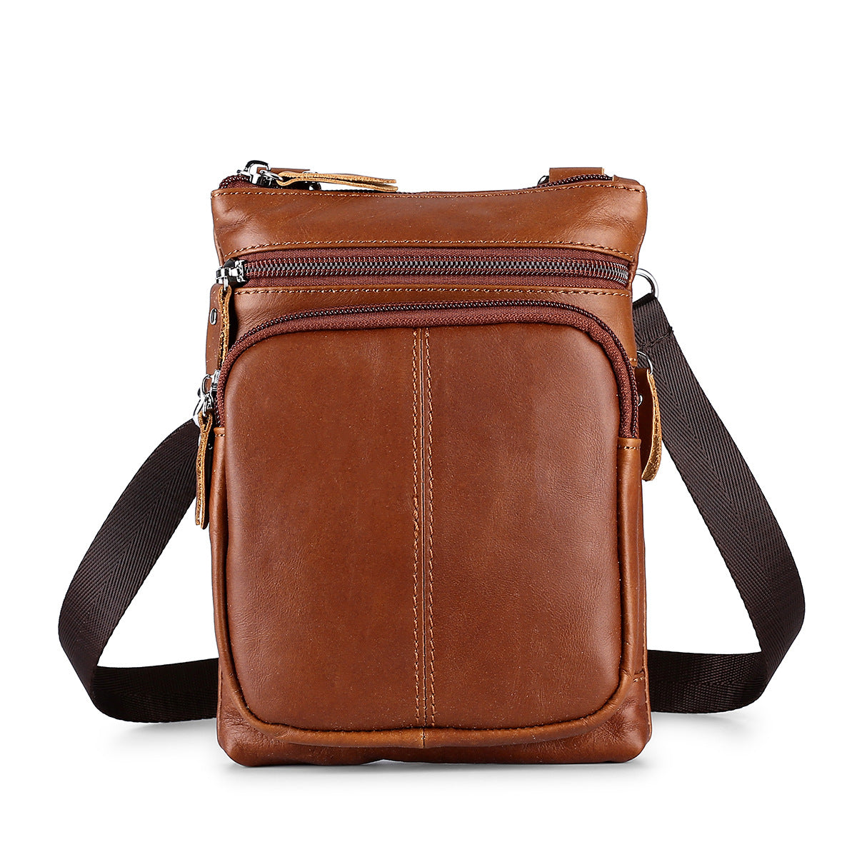 Men's Genuine Leather Business Retro Large Capacity Men's Messenger Bags