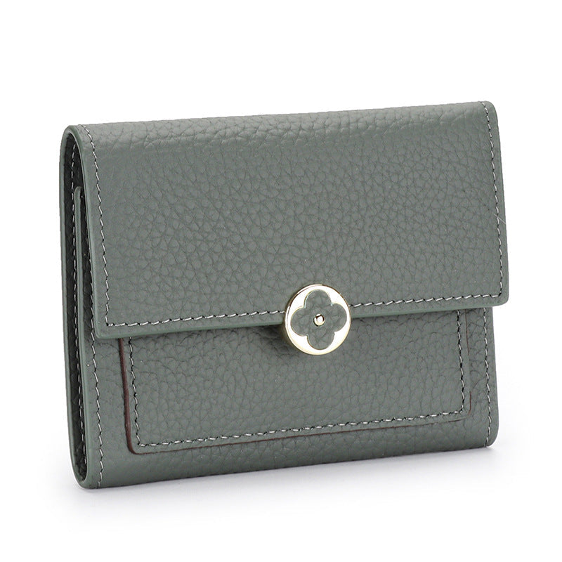Women's Leather Short Soft Cowhide Pure Ladies Wallets