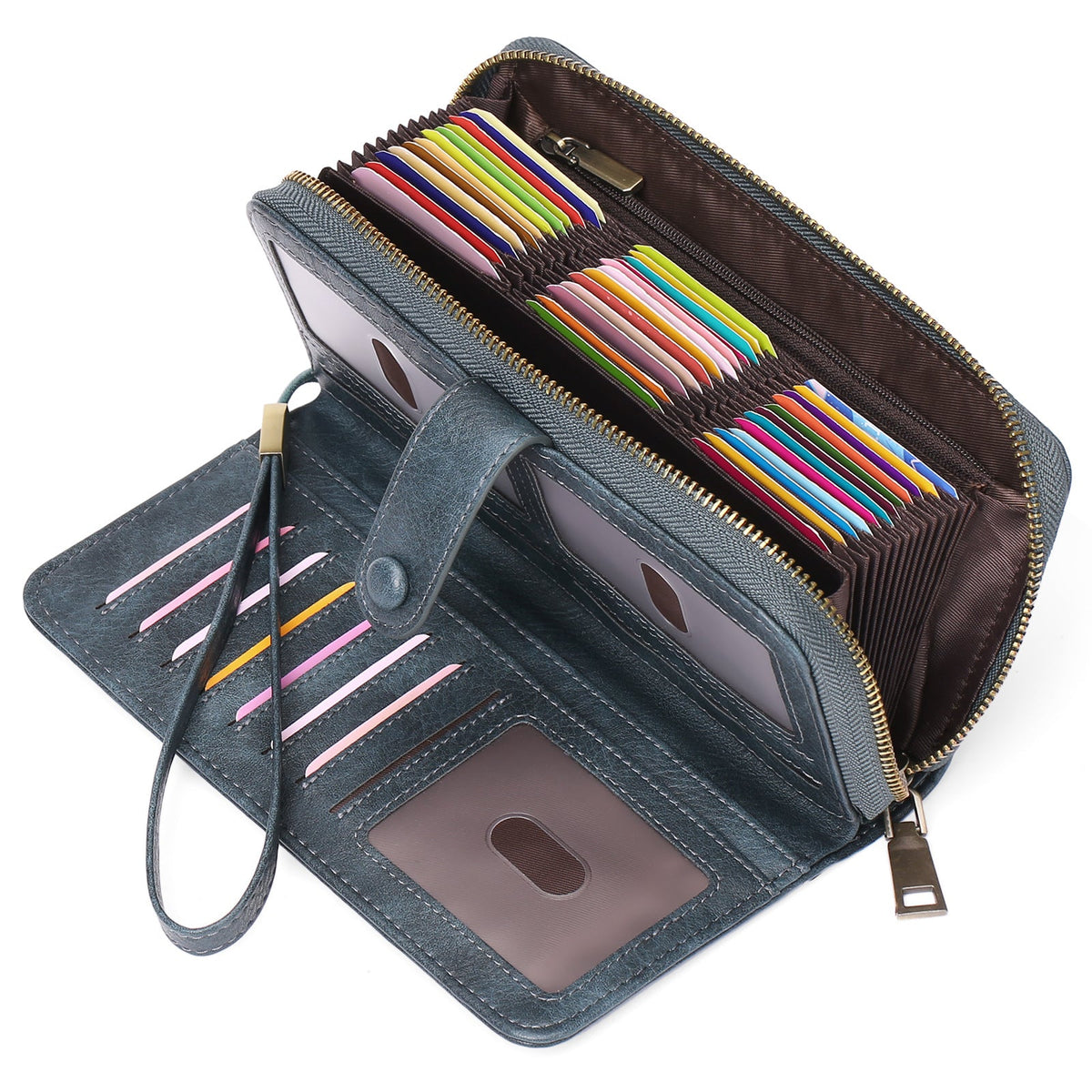 Women's Expanding Long Passport Multiple Slots Position Ladies Wallets