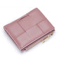 Women's Short Sheepskin Woven Fashion Folding Multifunctional Ladies Wallets