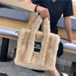 Women's Faux Fur Plush Shopping Commuter Bags