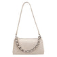 Women's French Retro Lychee Pattern Fashion Underarm Tote Bags
