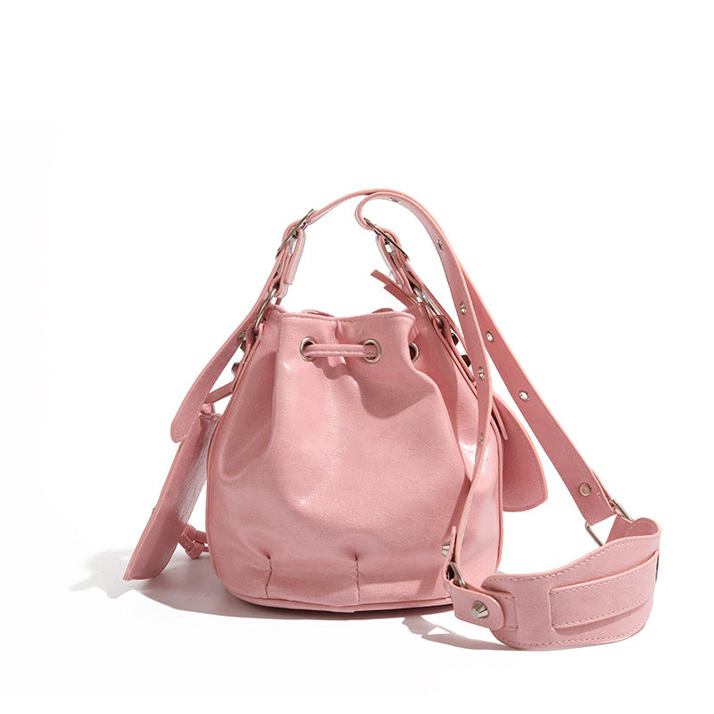 Women's Fashion Rivet Motorcycle High-grade Leisure Commute Crossbody Bags