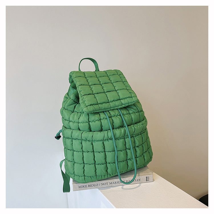Women's Commuter Large Capacity Lightweight Fluffy Plaid Backpacks