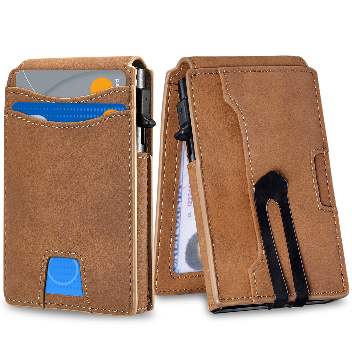 Men's Carbon Fiber Leather Soft Swiping High Men's Wallets