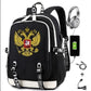 Stylish Spider Print Earphone Interface Computer Backpacks