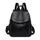 Women's Kangaroo Leather Litchi Pattern Lightweight Large Backpacks