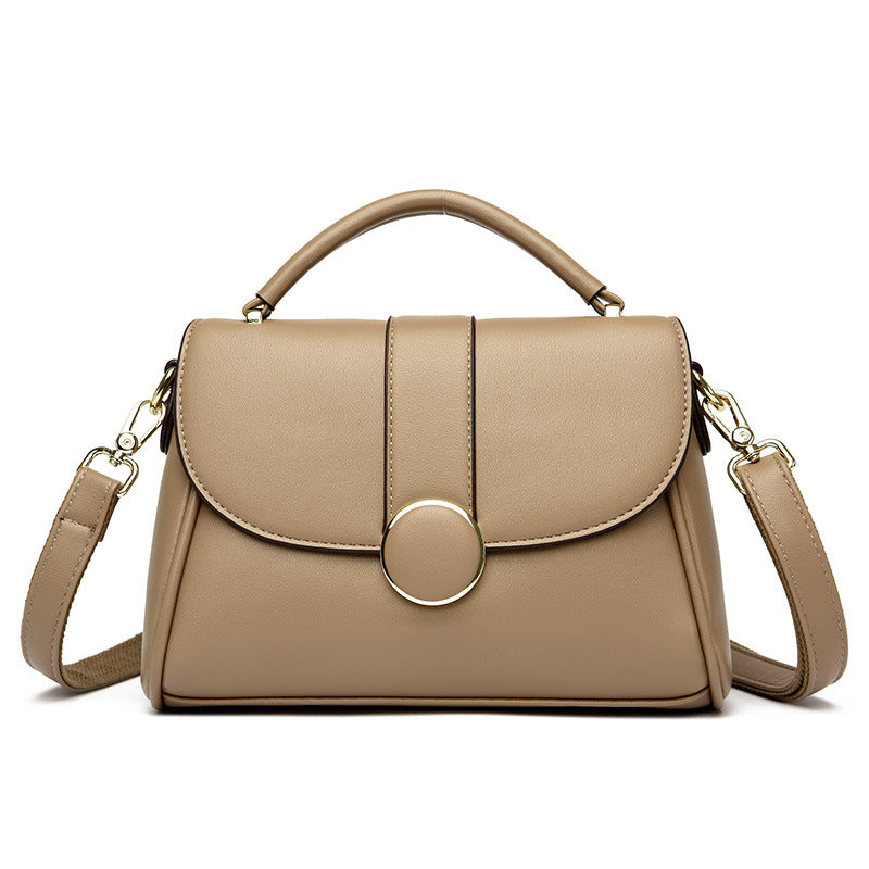 Women's Fashion Large Capacity Simple Soft Leather Bags