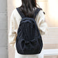 Retro Nylon Drawstring Ruffle Fashion Large Backpacks