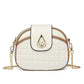 Women's Chain Round Versatile Plaid Textured Shoulder Bags