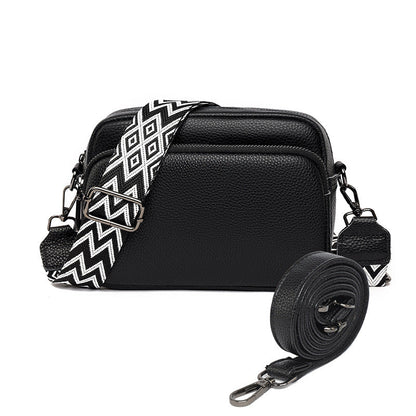 Women's Summer High-grade Niche Exquisite Western Style Contrast Color Leather Crossbody Bags