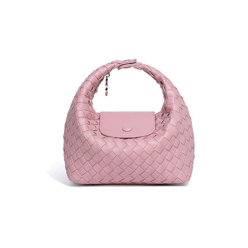 Women's Dragon Inlaid Woven Portable Selenodont Dumpling Armpit Bags