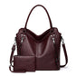 Women's Large Capacity Textured Simple Commuter Handbags