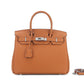 Sier Kelly Leather Large Capacity Litchi Handbags
