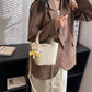 Women's Classic Solid Color Lychee Pattern Commuter Crossbody Bags