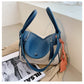 Women's Canvas Contrast Color Hand Holding Pillow Design Crossbody Bags