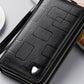 Men's Fashion Double Zip Clutch Long Genuine Men's Handbags