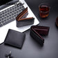 Durable Men's Genuine Leather Short Three-fold Men's Wallets