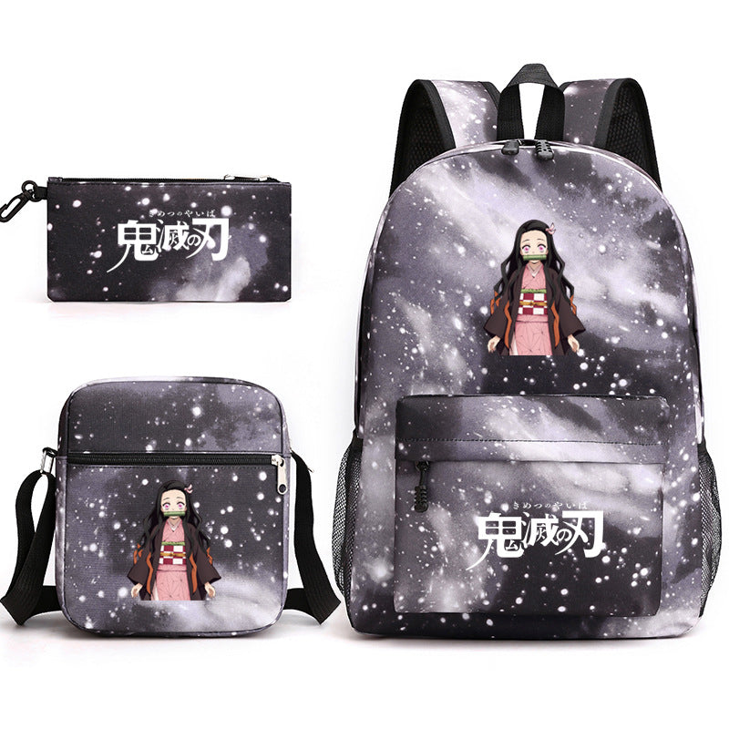 Cartoon No Three-piece One Pencil Primary Backpacks