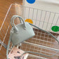 Layer Cowhide Shell Simple Fashion Bowling Mini Handbags