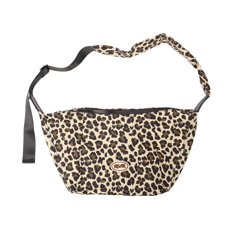 Spring Korean Style Canvas Pleated Underarm Crossbody Bags