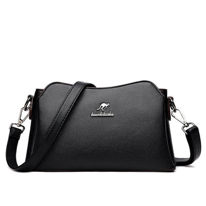 Wedding Celebration Red Soft Leather Large Crossbody Bags