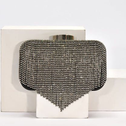 Rhinestone Shiny Tassel Dinner Clutch Banquet Evening Bags