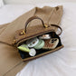 Women's High-grade Retro Badge Box Fashionable Handmade Small Square Bags