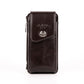 Men's Leather Zipper Hidden Mobile Hanging Genuine Phone Bags