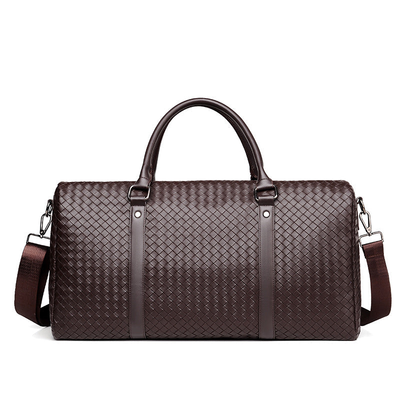 Fashion Leather Braided Korean Style Large Travel Bags