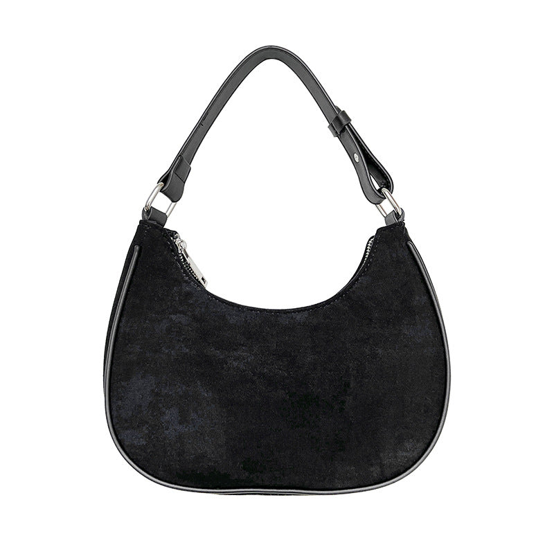 Women's Faux Suede Portable Selenodont Minority Vintage Handbags