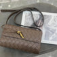 Women's Rhombus Woven Leather Classic Style Underarm Crossbody Bags