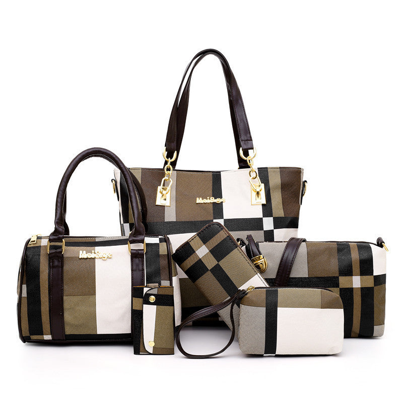 Women's Classy Fashion Check Korean Style Crossbody Bags