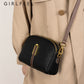 Women's Genuine Leather Contrast Color Top Layer Crossbody Bags