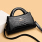 Women's Kangaroo Classic Patent Leather Crocodile Pattern Handbags