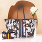 Leopard Print Printed Black Portable Beach Shoulder Bags