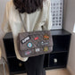 Women's Classic Style Large Capacity Fashion Badge Rhombus Crossbody Bags
