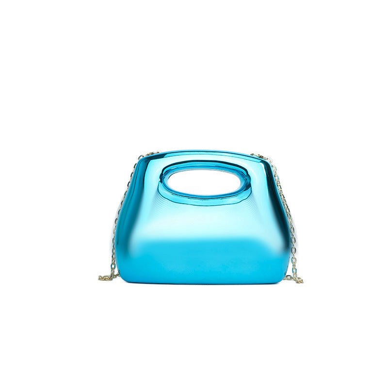 Women's Glossy Acrylic Box Candy Color Western Style Wrist Shoulder Bags