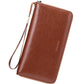 Women's Swiping Leather Large Capacity Long Top Layer Cowhide Ladies Wallets