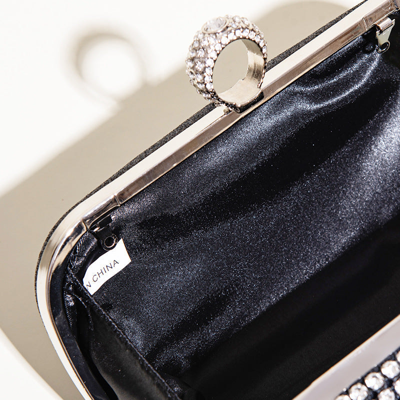Diamond Studded Hand Dinner King Party Shiny Evening Bags
