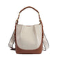 Women's Spanish Brown Pleated Drawstring Versatile Wide Crossbody Bags