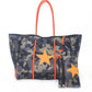 Leopard Print Printed Black Portable Beach Shoulder Bags
