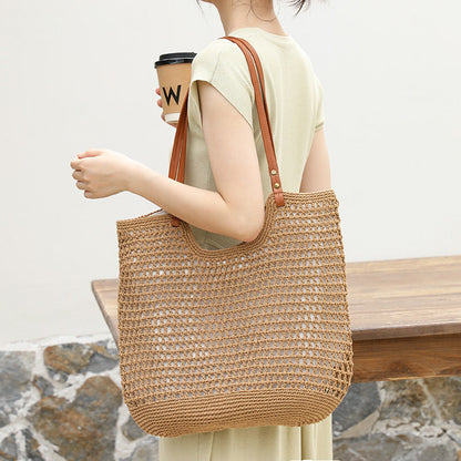 Women's Style Leisure Artistic Hand-woven Fashion Cotton Shoulder Bags