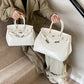Women's High-grade Crocodile Pattern Portable Platinum Practical Tote Bags