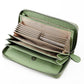 Women's Swiping Leather Long Style Expanding Clutch Ladies Wallets