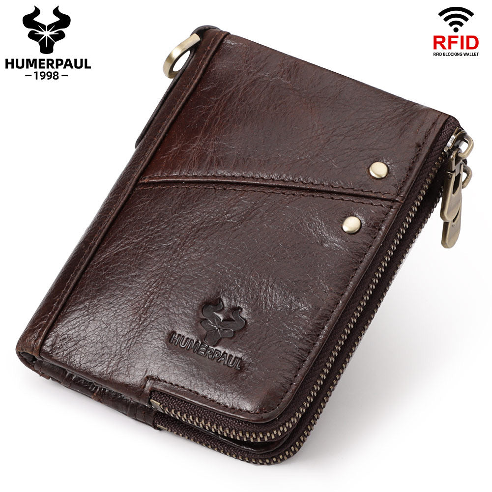 Multicolor Short Double Zipper Vertical Fashion Purses